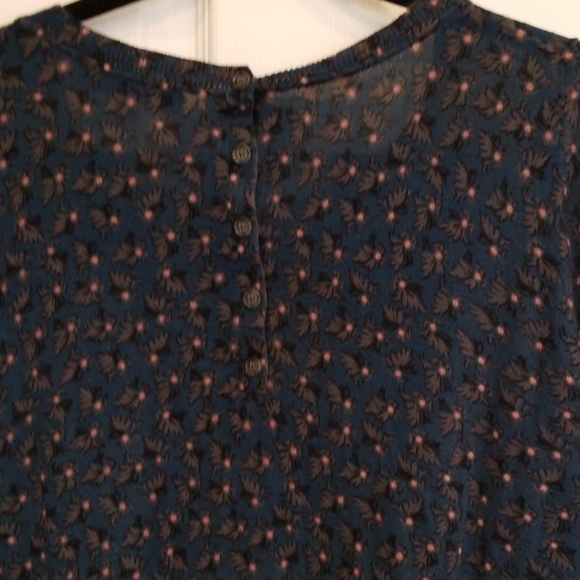 LOFT Vintage Dark Floral Light Sweater - Picture 5 of 6